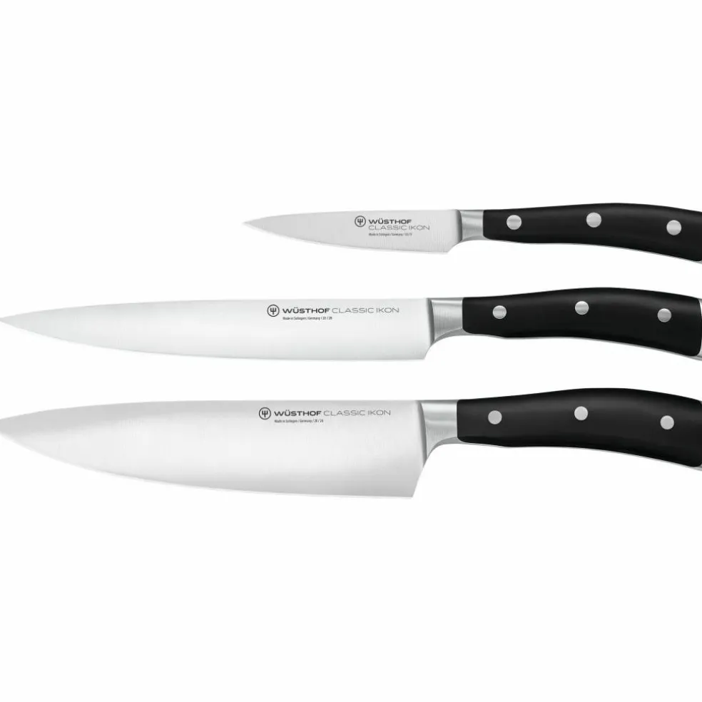 Knivset 3 delar Svart