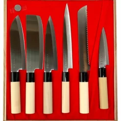 Knivset i Balsabox, sex knivar