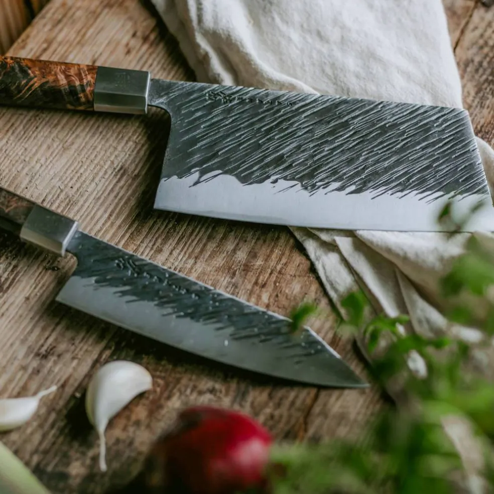 Knivset (kinesisk kockkniv + bunka)
