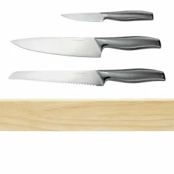 Knivset, 3 knivar + Magnetlist 30 cm