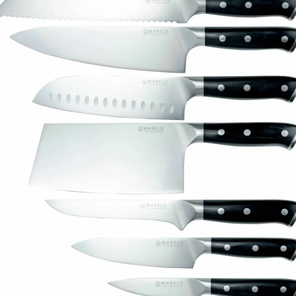 Knivset, 7 knivar, svart