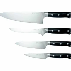Knivset, 4 knivar, svart