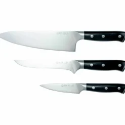 Knivset, 3 knivar, svart