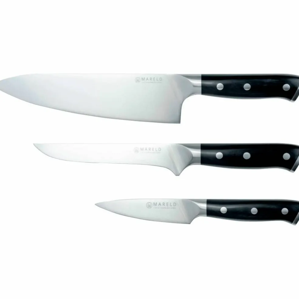 Knivset, 3 knivar, svart