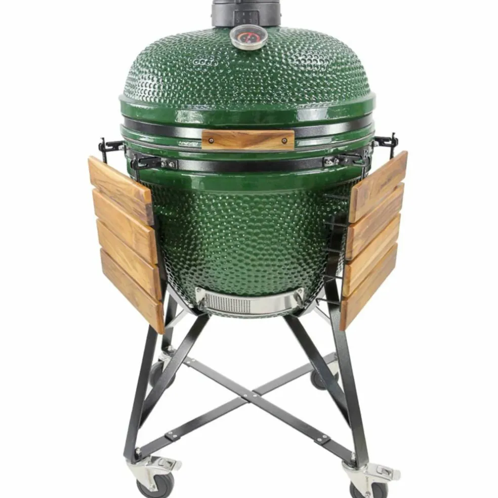 Kolgrill, svart + grillmästarens rotisseri och pizzaugn