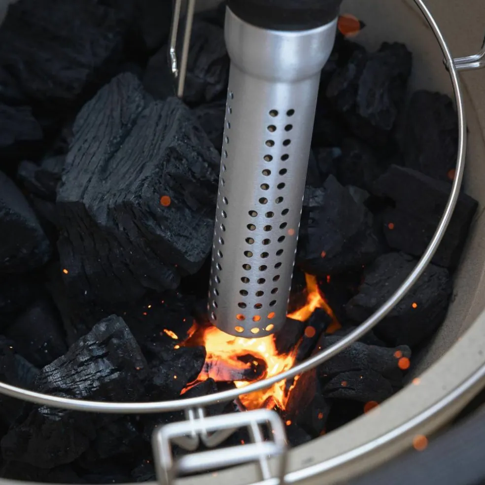 Kolgrill, svart + grillmästarens rotisseri och pizzaugn