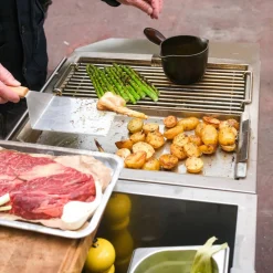 Kolgrill till utekök, rostfritt stål