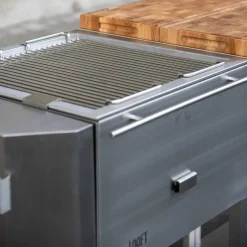 Kolgrill till utekök, rostfritt stål