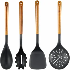 Korra redskapsset 4 delar, akaciaträ/plast