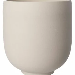 Kruka i stengods 28 cm, naturvit