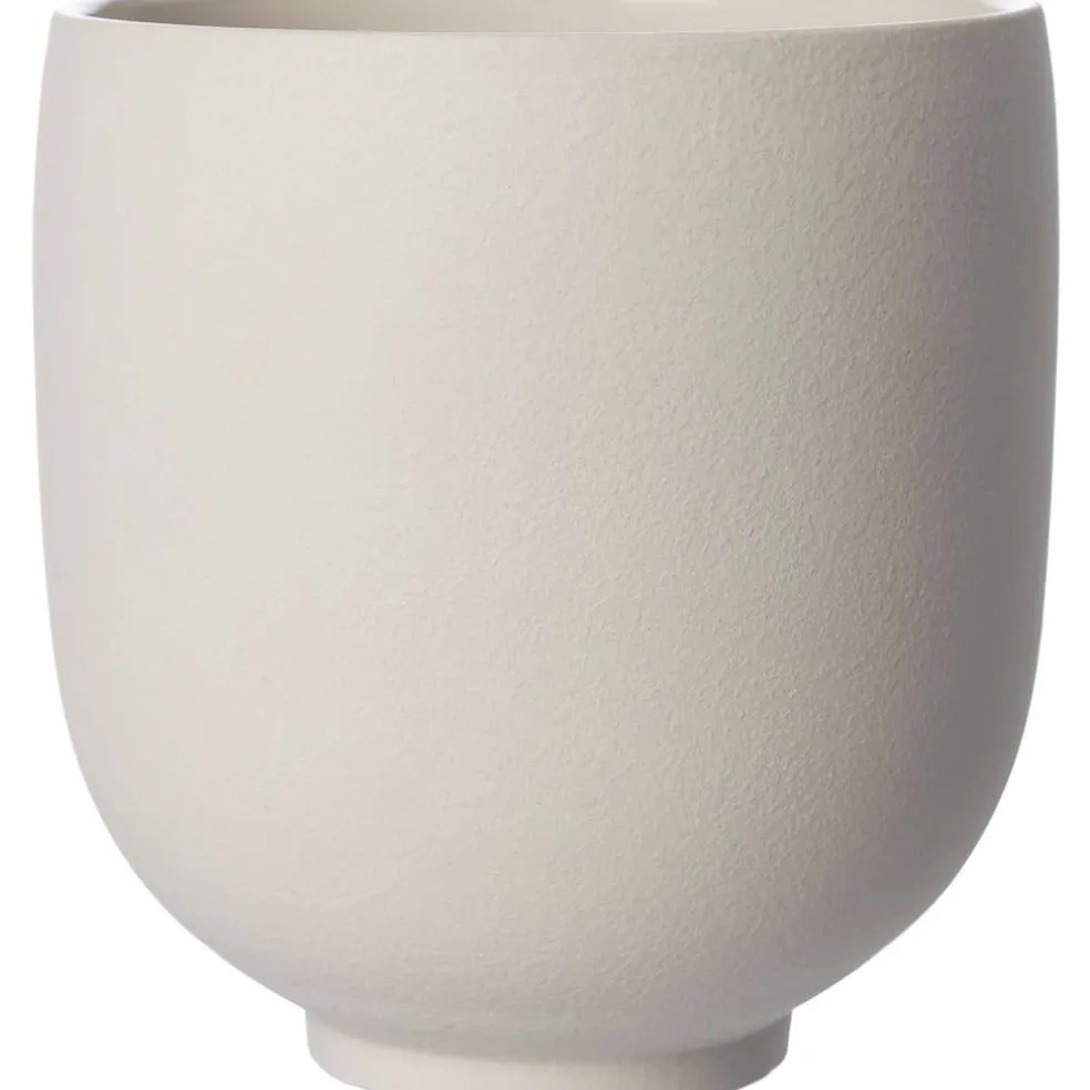 Kruka i stengods 28 cm, naturvit