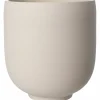 Kruka i stengods 21 cm, naturvit