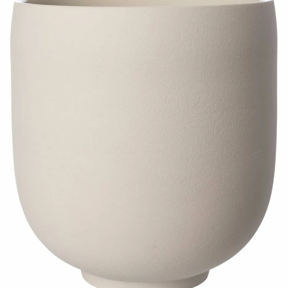 Kruka i stengods 21 cm, naturvit