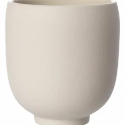 Kruka i stengods 21 cm, naturvit
