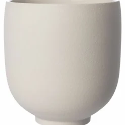 Kruka i stengods 21 cm, naturvit