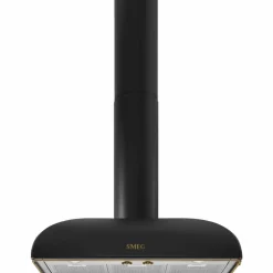 KS89AOE Vägghängd köksfläkt, 90 cm, antracit & mässing