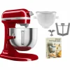 5KSM70SHXE köksmaskin 6,6 liter + 5KSMICM Ice Cream Maker, red