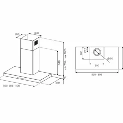KT90P1ANT Pro fläkt, 90 cm, carbonio