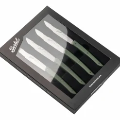 Köttkniv 4-pack, olivgrön