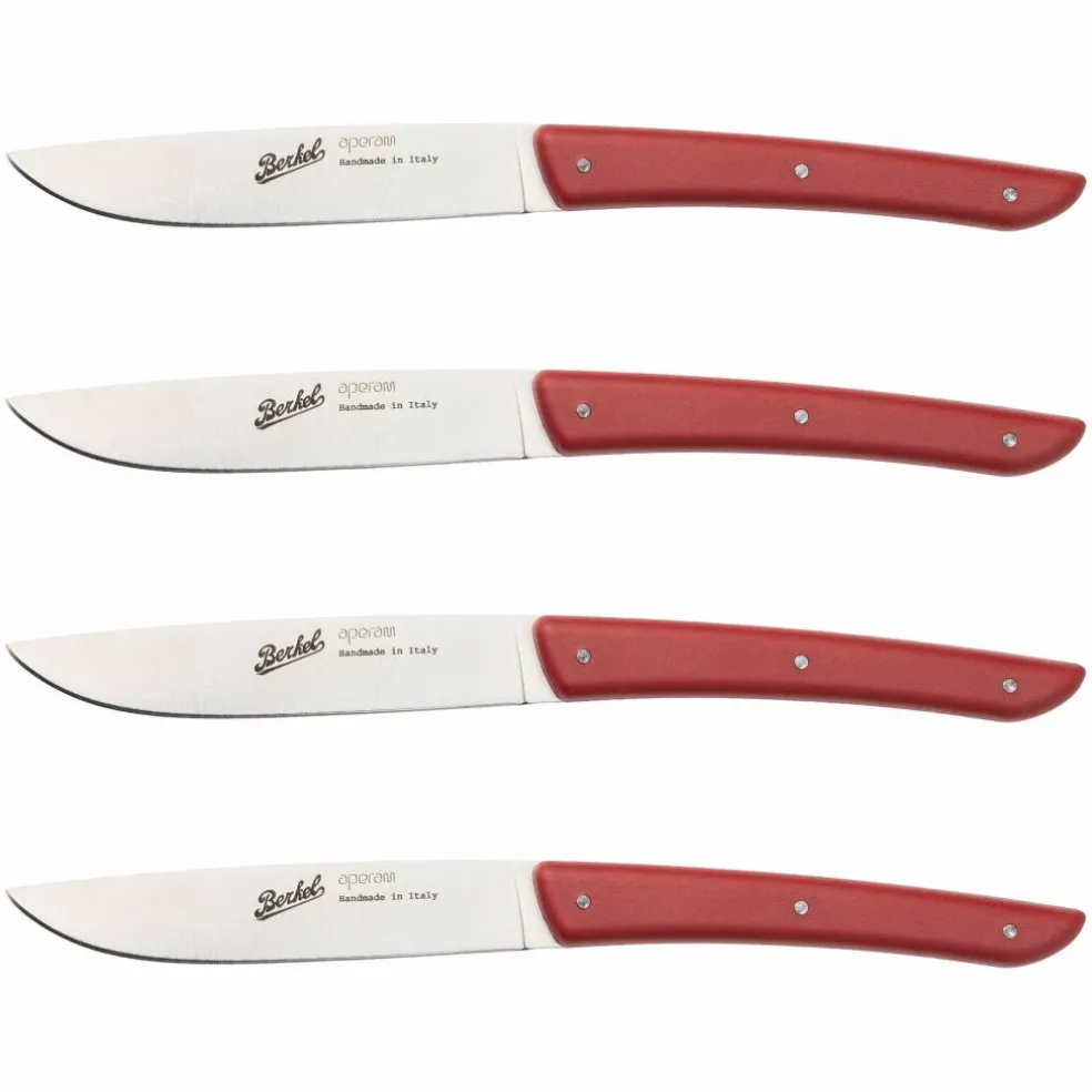 Köttkniv 4-pack, röd