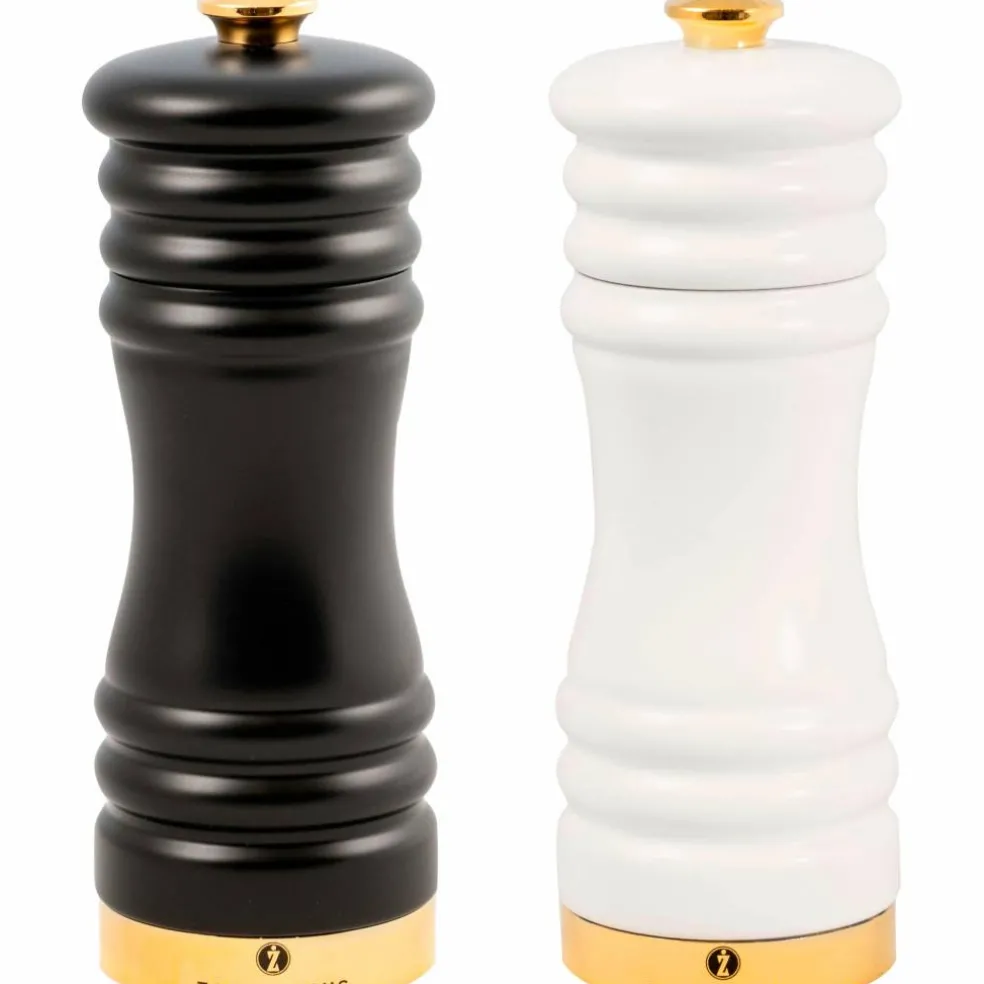 Kvarnset München 15 cm Svart/Vit/Guld