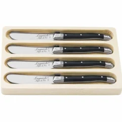 Laguiole Premium Line smörkniv 4-pack, mörkbrun