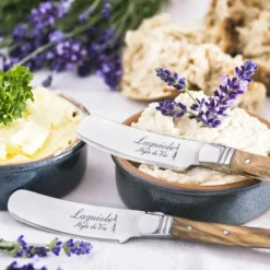 Laguiole Premium Line smörkniv 4-pack, mörkbrun