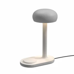 Lampa med trådlös Qi-laddare, black