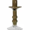 Lara S ljusstake 22 cm, grön/klar