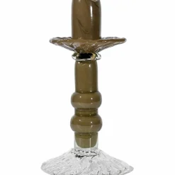Lara S ljusstake 22 cm, grön/klar