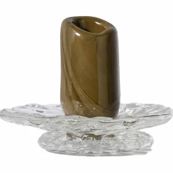 Lara XS ljusstake 9 cm, grön/klar