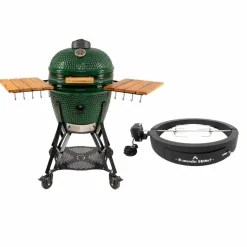 Large Gen 2 kamadogrill med Grillmästarens rotisserie, grön