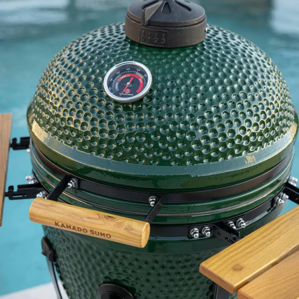 Large Gen 2 kamadogrill med Grillmästarens rotisserie, svart