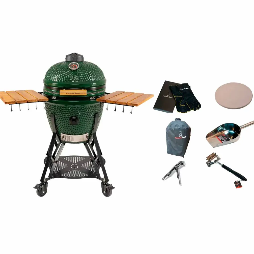 Large Gen 2 kamadogrill med tillbehörspaket, svart