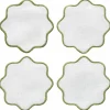 La Tavola glasunderlägg 4-pack, vit/grön