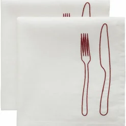 La Tavola servett 45 x 45 cm 2-pack, burgundy