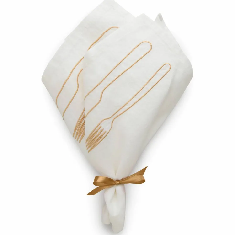 La Tavola servett 45 x 45 cm 2-pack, latte