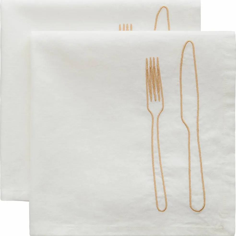 La Tavola servett 45 x 45 cm 2-pack, latte