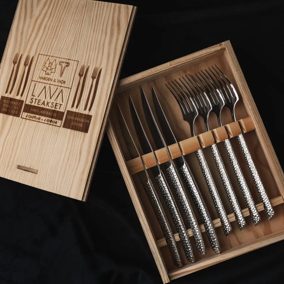 Lava Steakset 8 delar, antracit