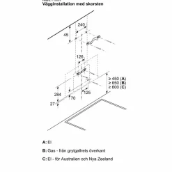 LC67KFN60 iQ300 vägghängd köksfläkt