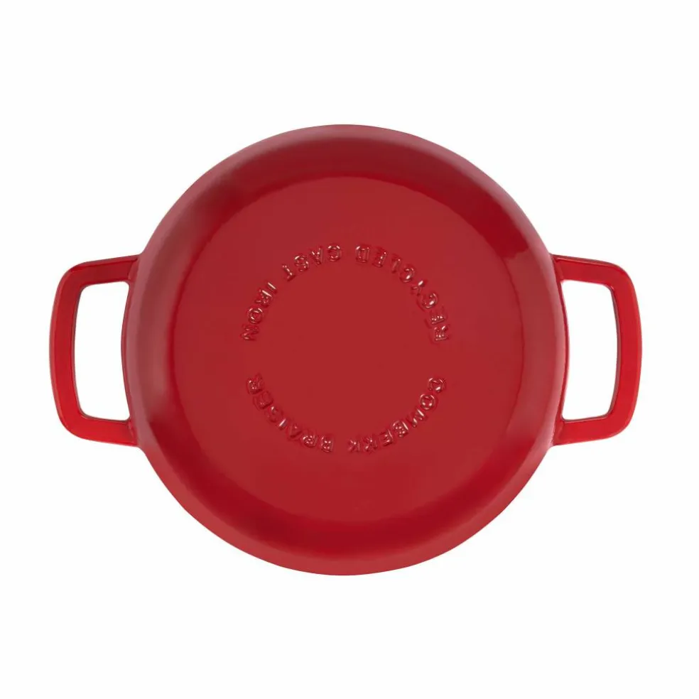 Låg gryta med lock 28 cm/5 liter, cherry