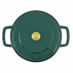 Låg gryta med lock 28 cm/5 liter, cherry