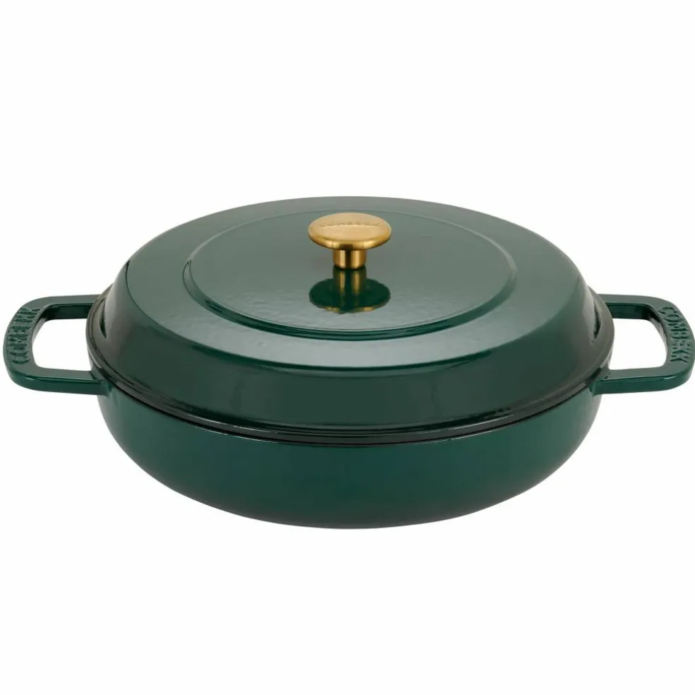 Låg gryta med lock 28 cm/5 liter, svart