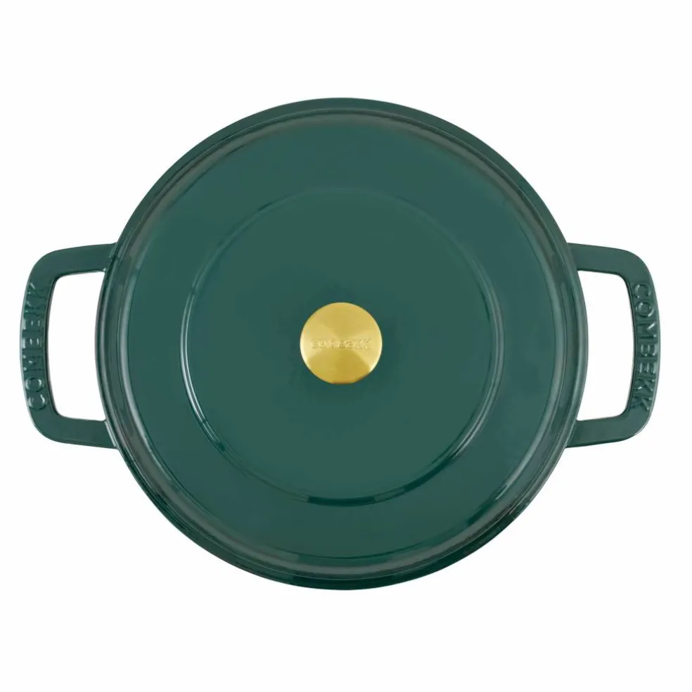 Låg gryta med lock 28 cm/5 liter, svart