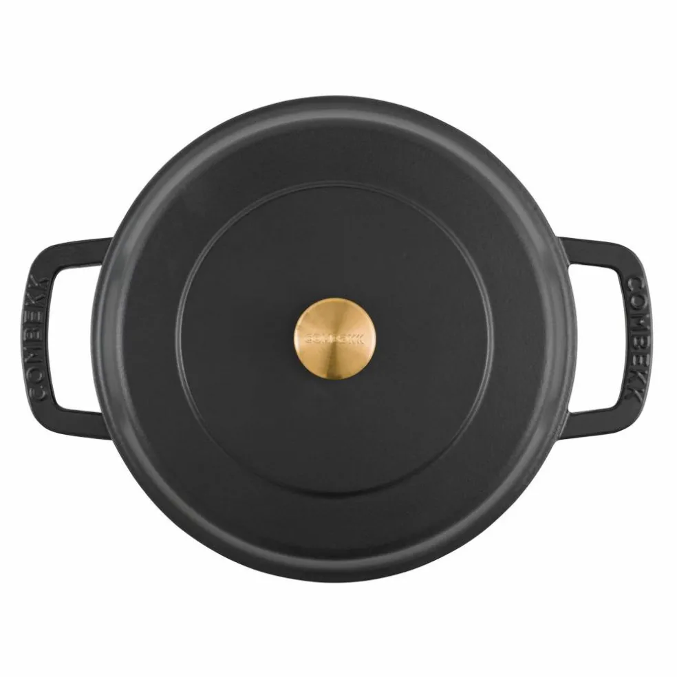 Låg gryta med lock 28 cm/5 liter, svart