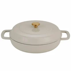 Låg gryta med lock 28 cm/5 liter, svart