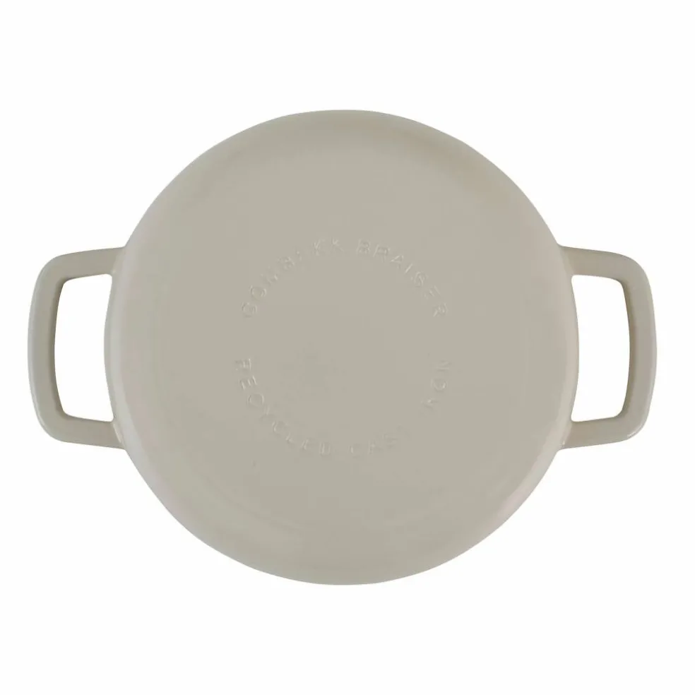 Låg gryta med lock 28 cm/5 liter, svart