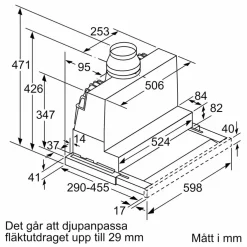 LI67RB531 iQ300 utdragbar köksfläkt, silver