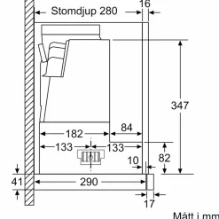 LI67RB531 iQ300 utdragbar köksfläkt, silver