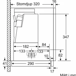 LI67RB531 iQ300 utdragbar köksfläkt, silver